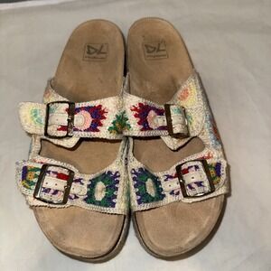 Dirty Laundry Crochet Sandals Women Sz‎ 10 Slip On Shoes Boho Hippie Platform